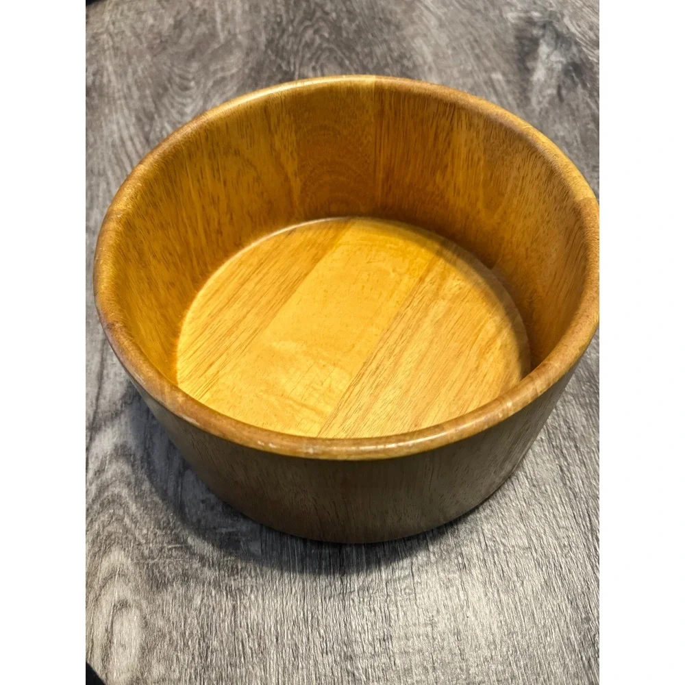 Dansk Natural Wood Salad Bowl Serving Bowl Kitchenware‎ Home Decor